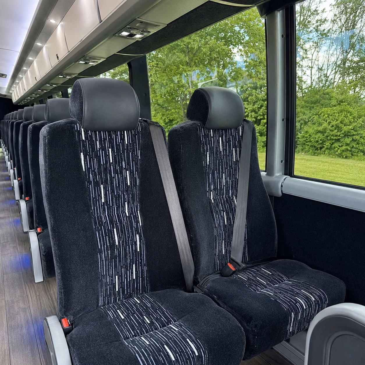 livonia charter bus interior